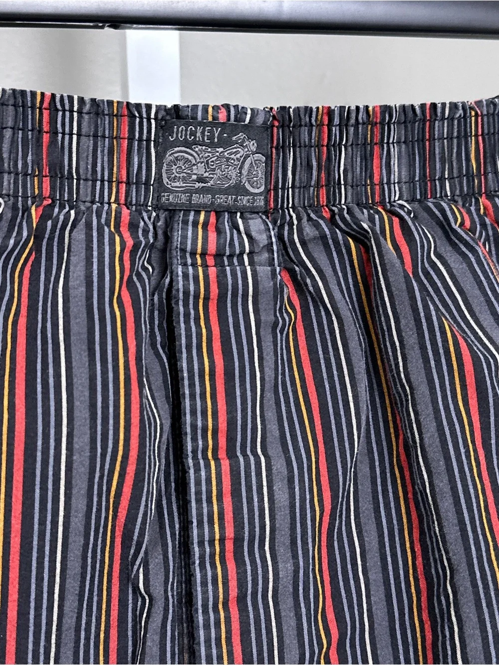 Vintage Jockey USA Originals Boxer Shorts Size Medium 100% Cotton Striped Mens